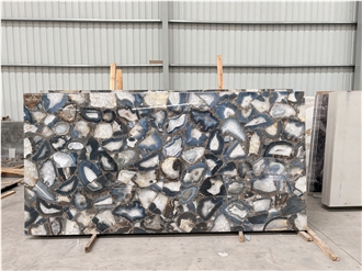 Blue Sapphire Semiprecious Stone Slabs