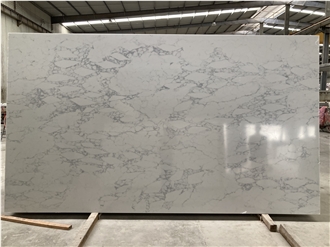 Calacatta White Quartz Engineered Stone Slabs