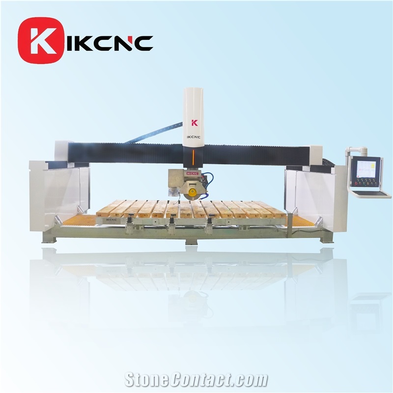 4 Axis CNC Bridge Saw 4+1 Granite And Marble Stone Cutting Machine