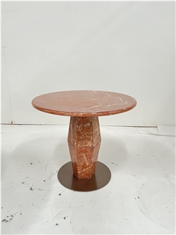 Rosso Alicante Marble Side Table