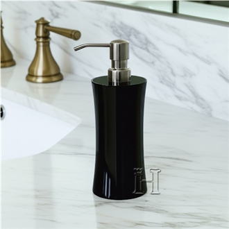 Elegant Jet Black Marble Bathroom Accessories