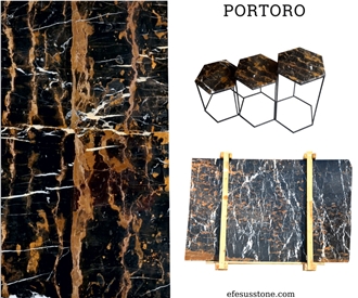 Nero Portoro Marble Slabs