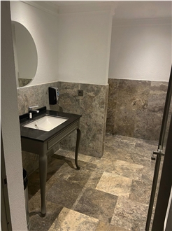 Silver Travertine  Flooring Tiles