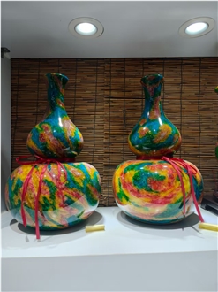 Taiwan Picasso Green Jade Gourd Home Decor Products
