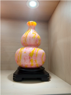 Taiwan Rainbow Jade Gourd Vase Home Decor Products
