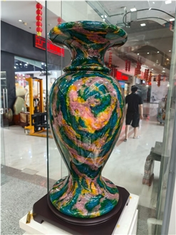 Taiwan Rainbow Serpentine Colorful Vase Home Decor Products