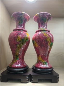 Taiwan Serpentine Jade Colorful Vases Home Decor Products
