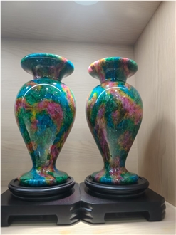 Taiwanese Serpentine Jade Vase Home Decor Products