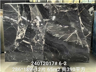 Black Grey Marble Slabs