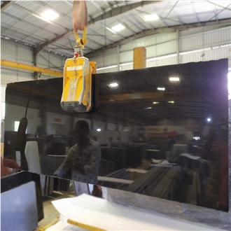 Polished India Absolute Black Granite Slabs