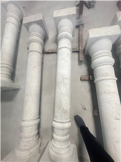 Banswara White Marble Stone Pillars