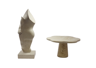 Roman Travertine Tables And Craft Ornaments
