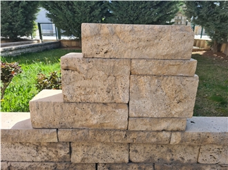 Travertine Sawn Cut Masonry Stone Bricks
