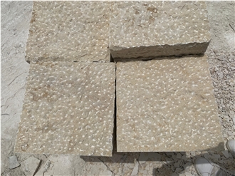 Sunny Menia Limestone Chiseled Cobblestone, Pavers