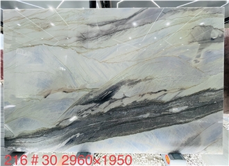 Bethany Blue Quartzite Slabs For Interior High-End Decor