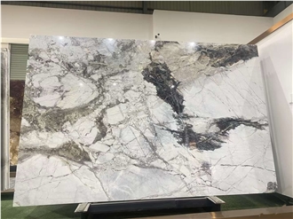 China Misty Rain White Grey Marble Polished Marble Slabs