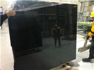 China Mongolia Black Granite Polished Slabs