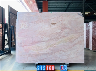Cream Rose Marble Slabs For Home Decoration