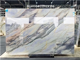Luxury Brazil Azul Marine Blue Quartzite  Slabs