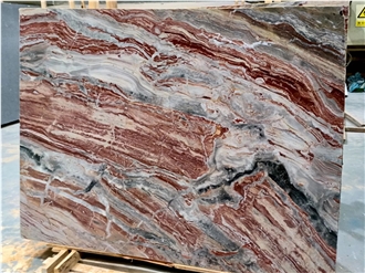 Monica Red Marble Slabs - Arabescato Orobico Rosso Marble