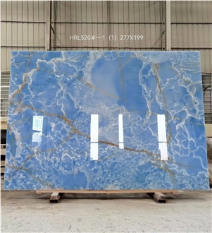 Natural Stone Blue Onyx Slabs For Luxury Design
