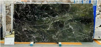 Petroleum Green Marble Slabs For Interior Design