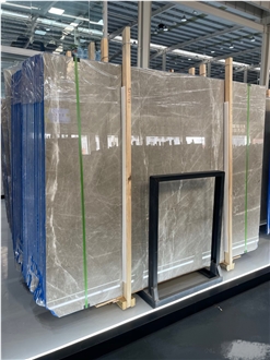 Polished Cloudy Gray Marble Slabs