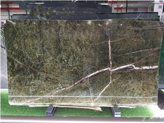 Polished Rainforest Green Marble Slabs