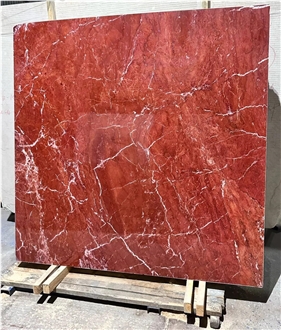 Rosso Francia Marble Slabs For Interior Design