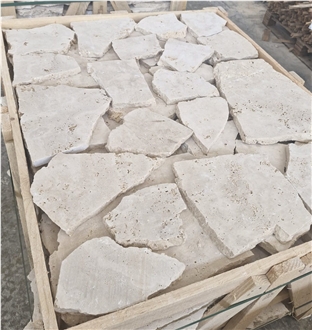 Travertine Crazy Flagstone Pavers