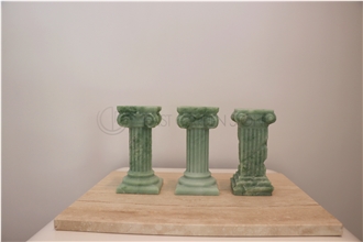 Designed Celadon Green Marble Pedestal Column