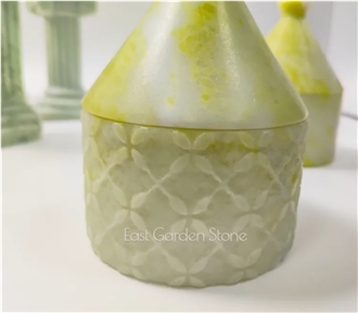Green Jade Marble Dish Sandblasting Home Decor Products