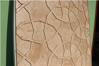 Handcrafted 3D Travertine Mosaic Tiles