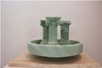 Timeless Crafted Green Marble French  Pedestal Column