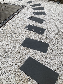 Black Basalt Garden Stepping Stone