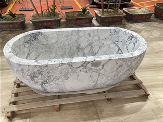 Brazilian Cloudy Mist Marble Bathtub
