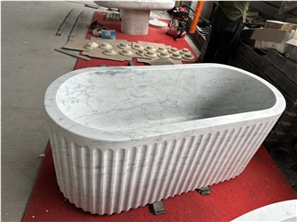 Carrara White Marble Bathtub