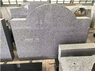 China Grey G603 Granite Polished Arched Serp Top Monument