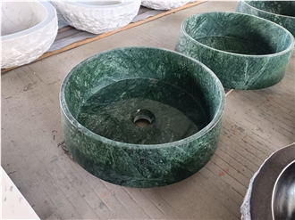 Dark Green Marble Wash Basins