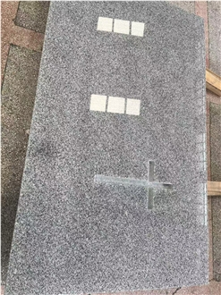 G633 China Grey Granite Latin Jewish Cross Tombstone