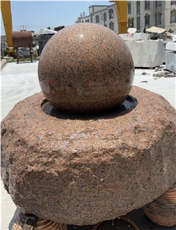 Maple Red Floating Sphere Fountain