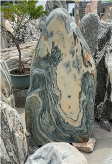 Natural Stone Landscape Painting Garden Ornaments