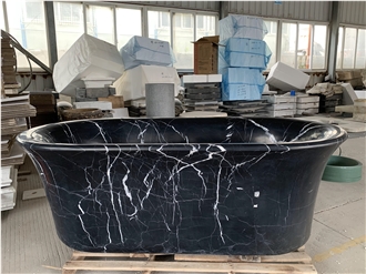Nero Marquina Marble Bathtub