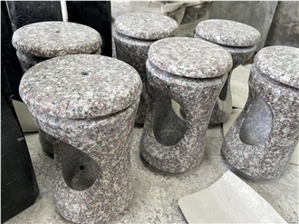 Pink G664 Granite Monumental Lanterns
