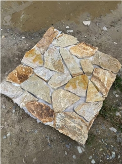 Rust Slate Flagstone Wall Cladding Tiles Splitface Finished