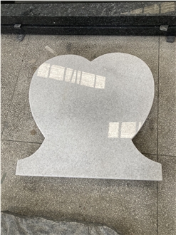 White Marble Heart Shape Headstone