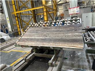 Iranian Silver Travertine Slabs, Grey Travertine