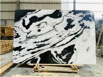 Panda White Marble Slabs - China Ink Painting Marble