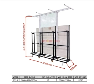 Display Rack With Wheels And Light ZSJ-B