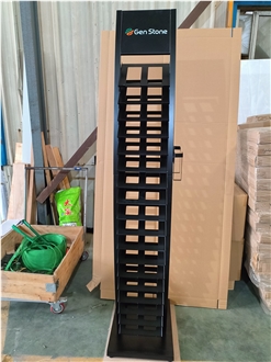 Tall Metal Hole - Board Display Rack With Multiple Tiers